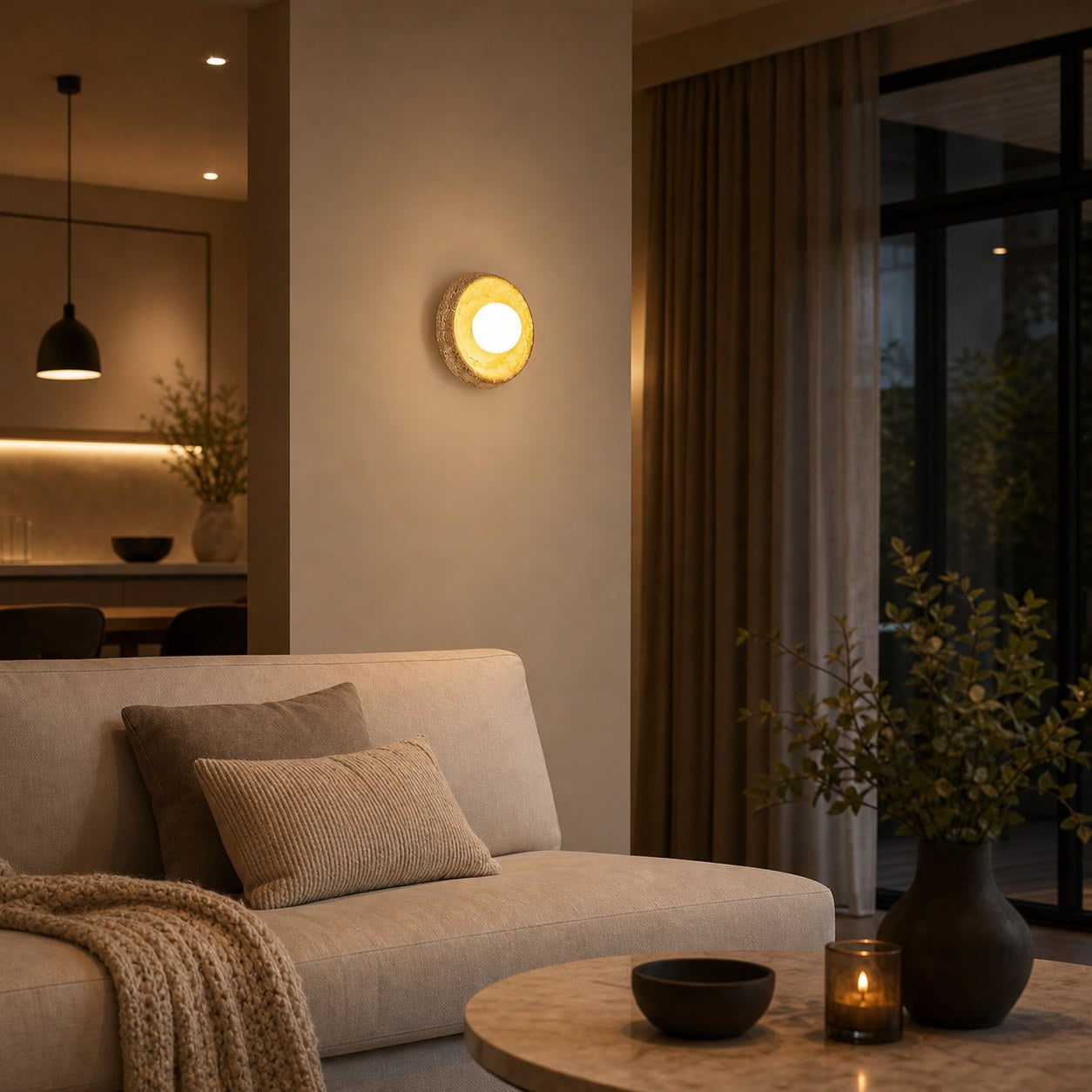 Faro Travertine Wall Lamp