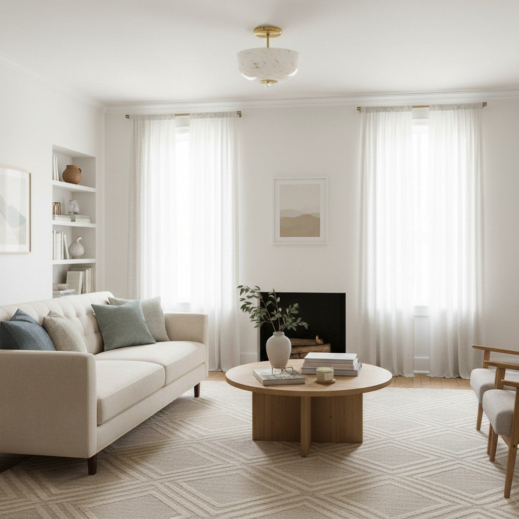 Clea Rounded Glass Flush Mount - Dotted Shade for Bedroom and Hallway Lighting