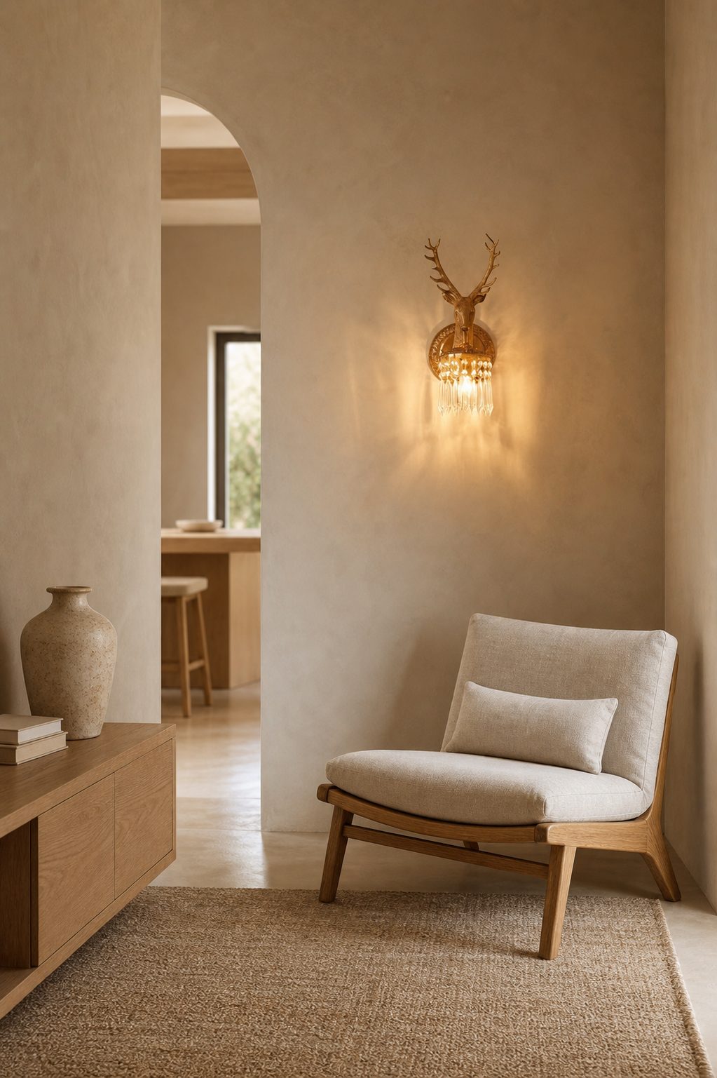 Antler Crystal Wall Lamp