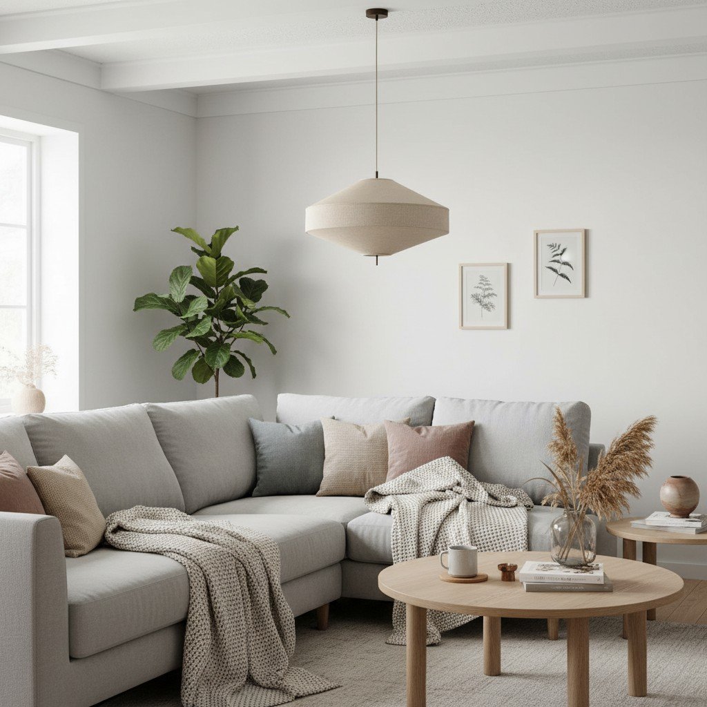 Zalen Layered Linen Pendant Light for Living & Dining