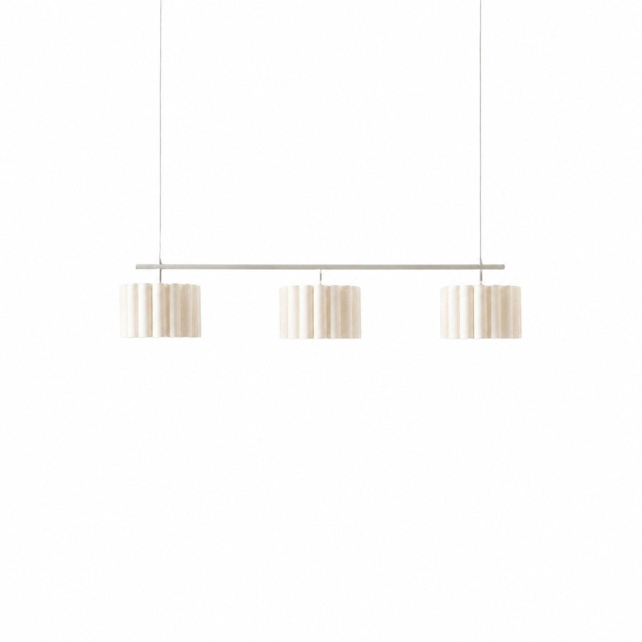 Velura Linear Pendant Light - Natural Linen Shade for Warm Ambiance