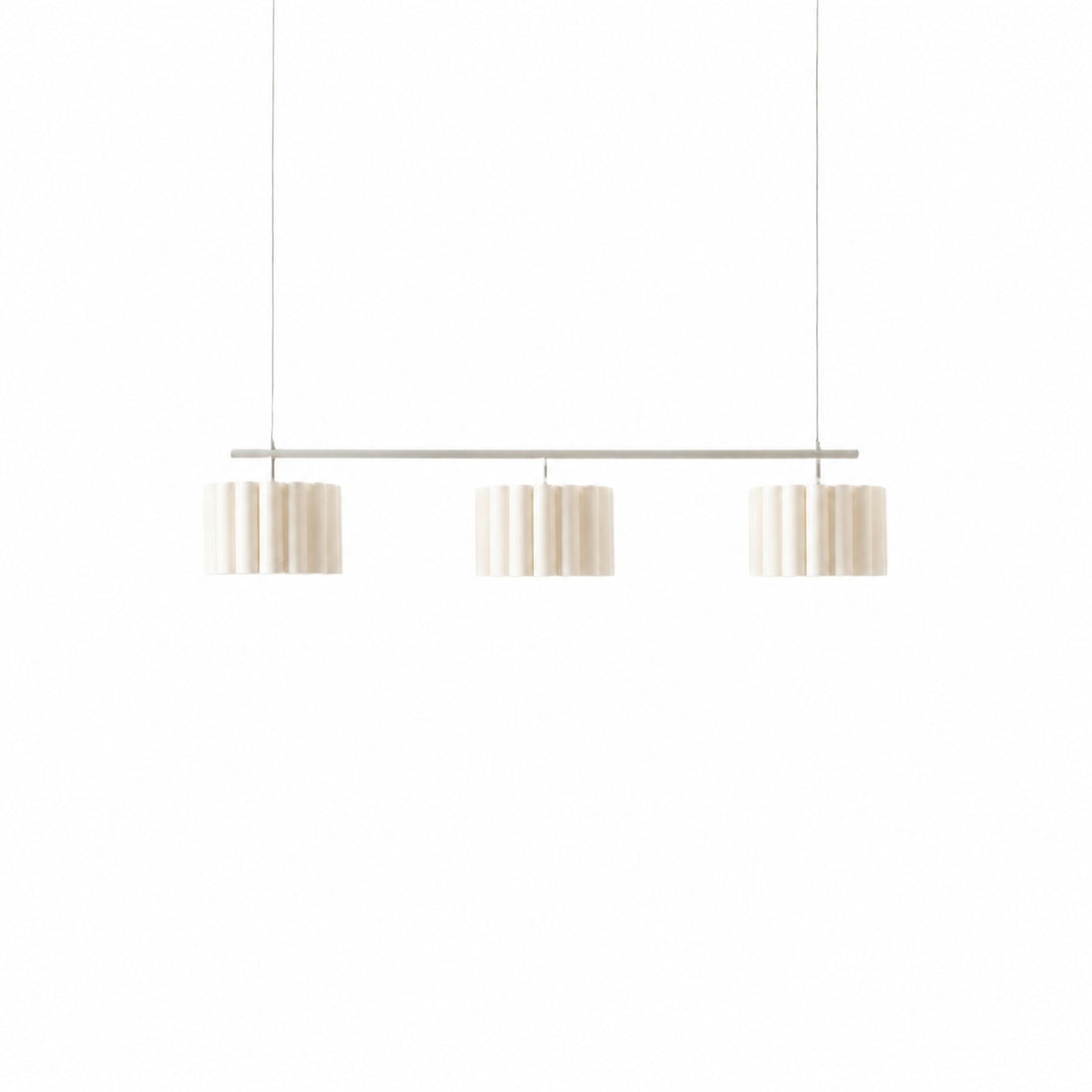 Velura Linear Pendant Light - Natural Linen Shade for Warm Ambiance