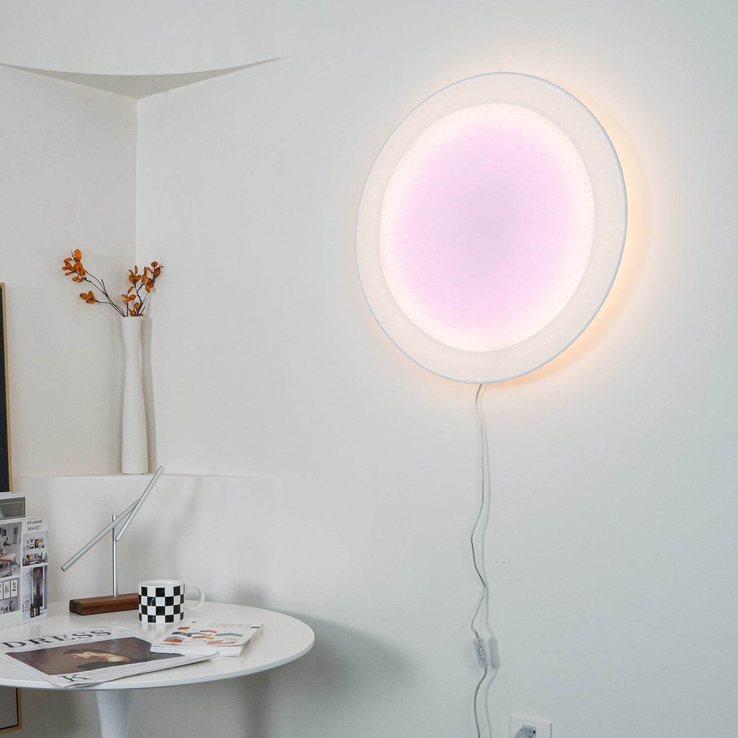 Modern Simple Plug-In Round Wall Lamp
