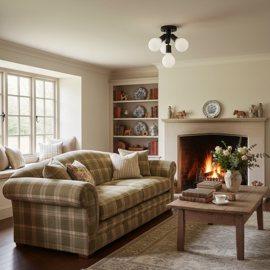 Glorica Glass Flush Mount Light - Globe Ceiling Fixture Modern