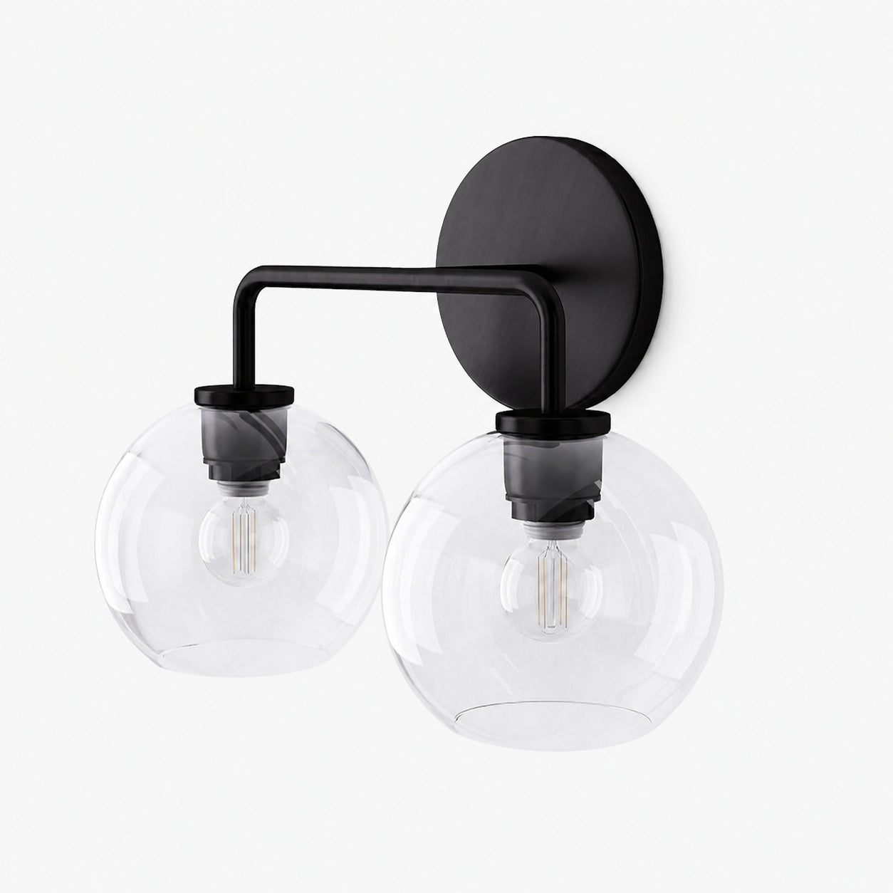 Selvion Artistic Globe Sconce Light - Handcrafted Glass Sculptural Wall Fixture