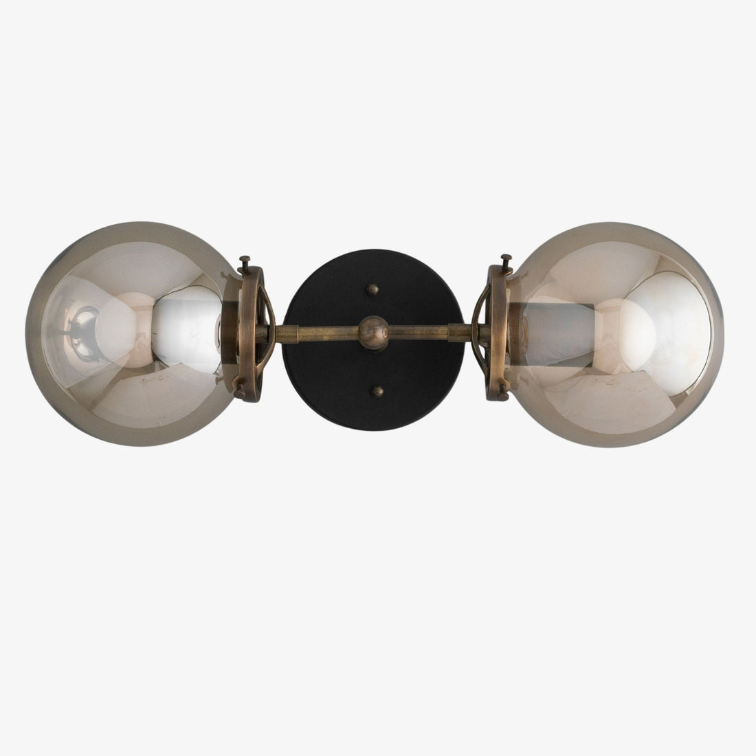 Lumio Globe Double Globe Vanity Wall Light - Rustic Farmhouse Bathroom Wall Fixture
