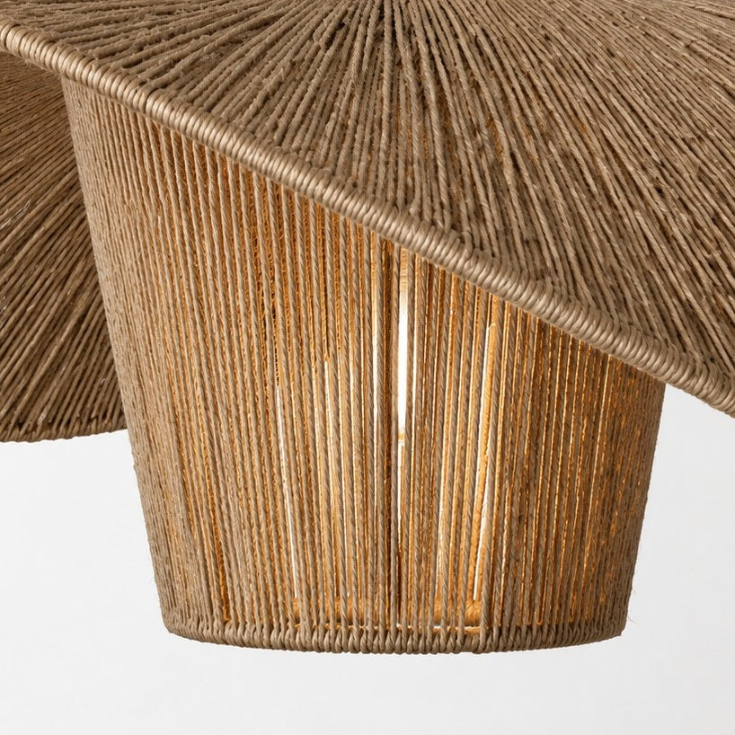 Rattan Hemp Rope Pendant Light for Dining Room