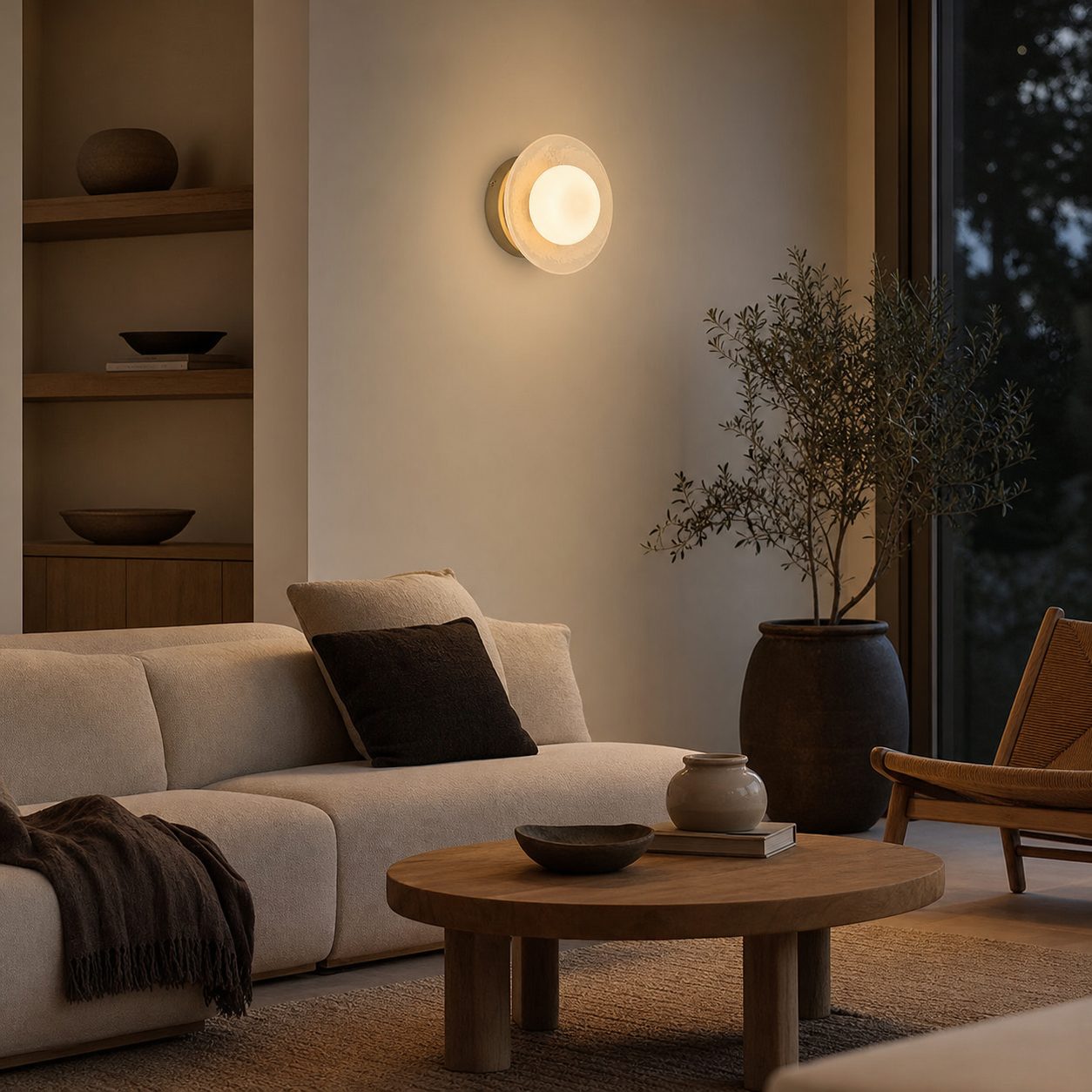 Elorina Sconce Wall Light - Textured Metal or Glass Shade