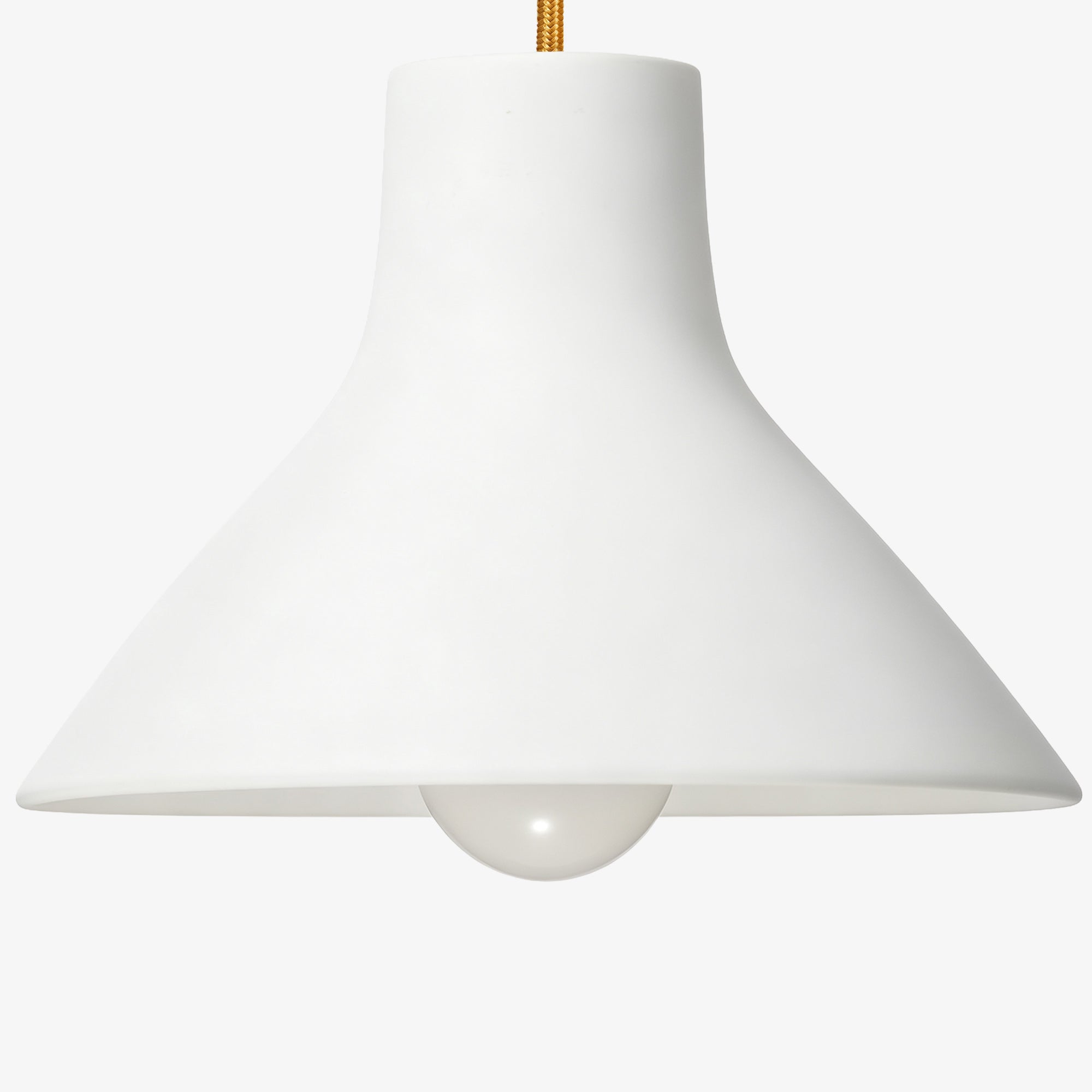 Calvor Pendant Light with White Porcelain Shade and Brass Finish - Single and Linear Styles for Kitchen