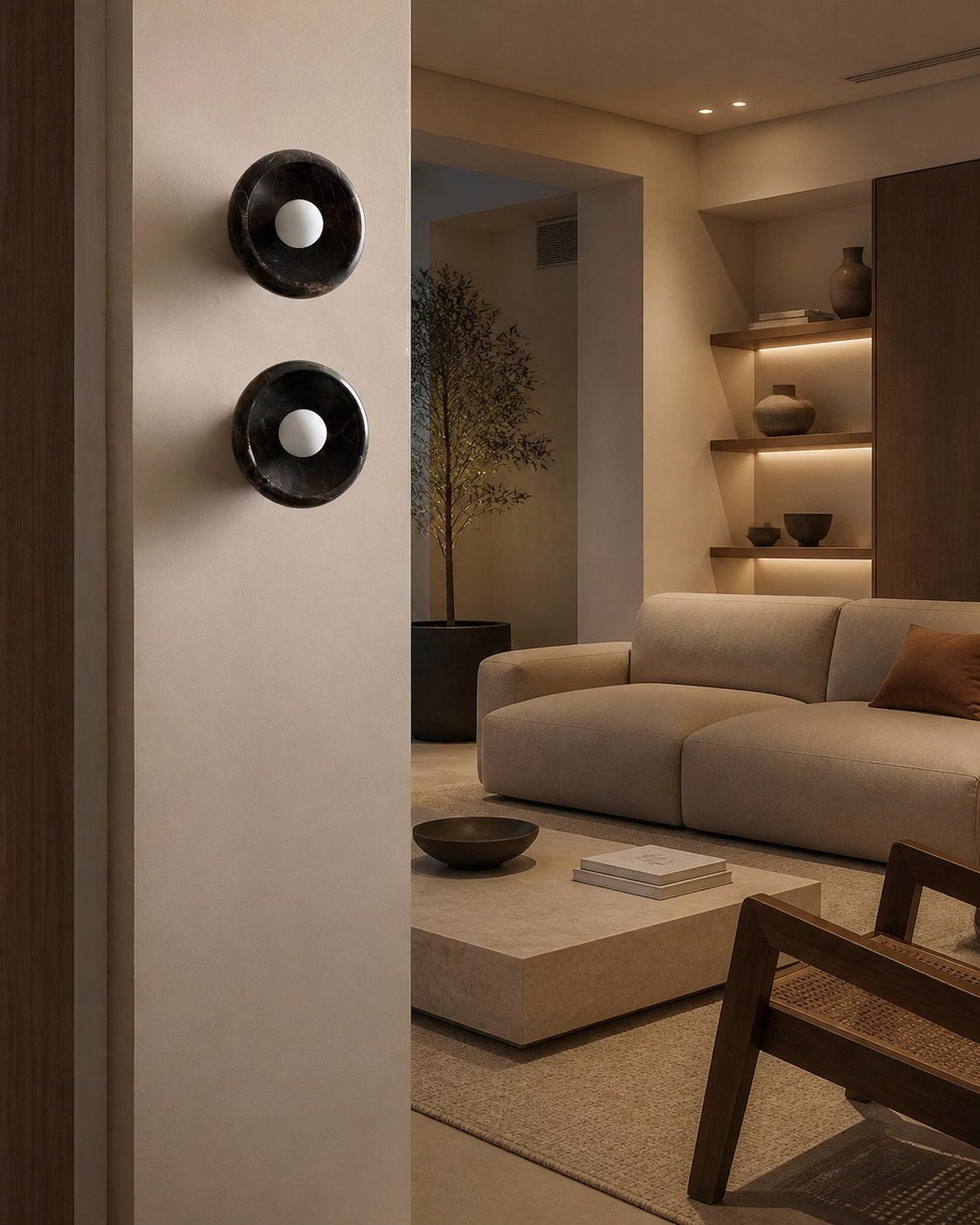 Piedra Marble Wall Lamp
