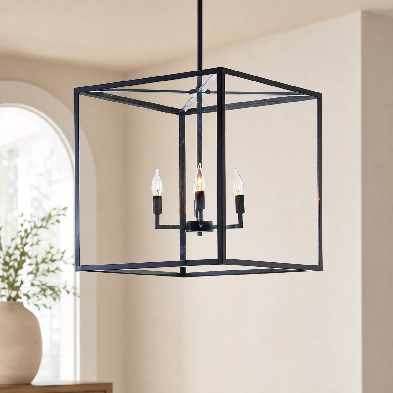 Ferrix Modern Outdoor Lantern Iron Pendant Lamp - Industial Glass Lighting Design
