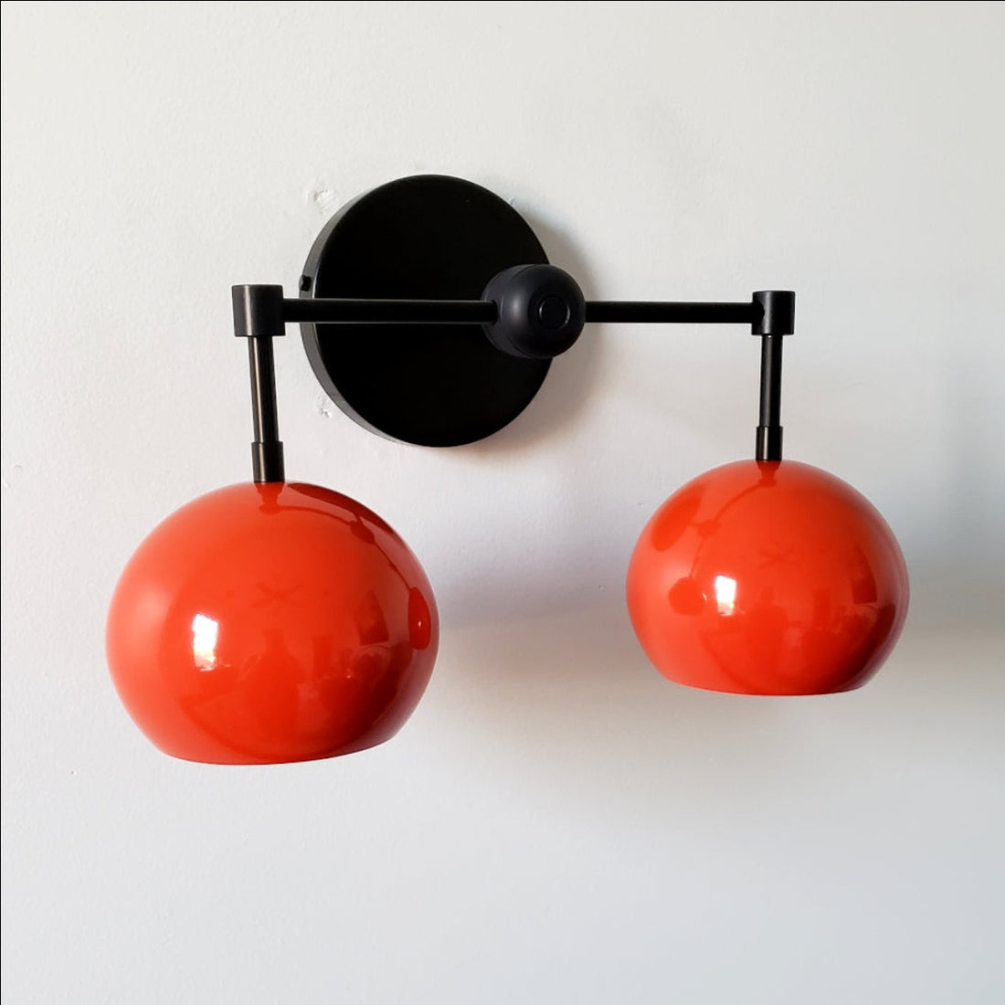 Orange Peel Loa Wall Sconce - Double Bubble Vanity Bath Wall Light