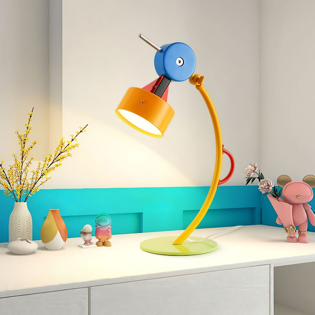 Colorful Curved Table Lamp