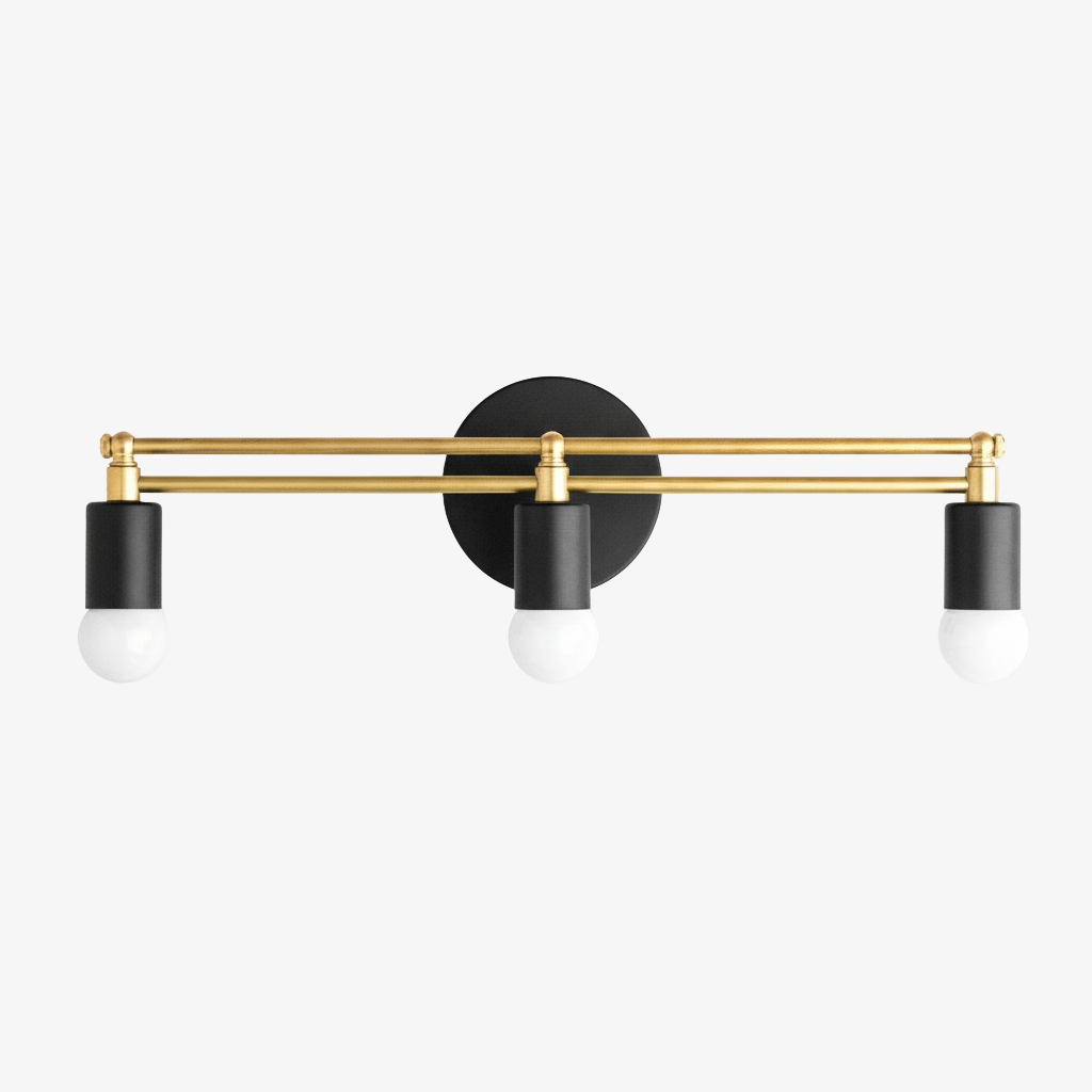 Lumen Elegant Multi Light Vanity Fixture – Art Deco Inspired Bathroom Wall Lamp
