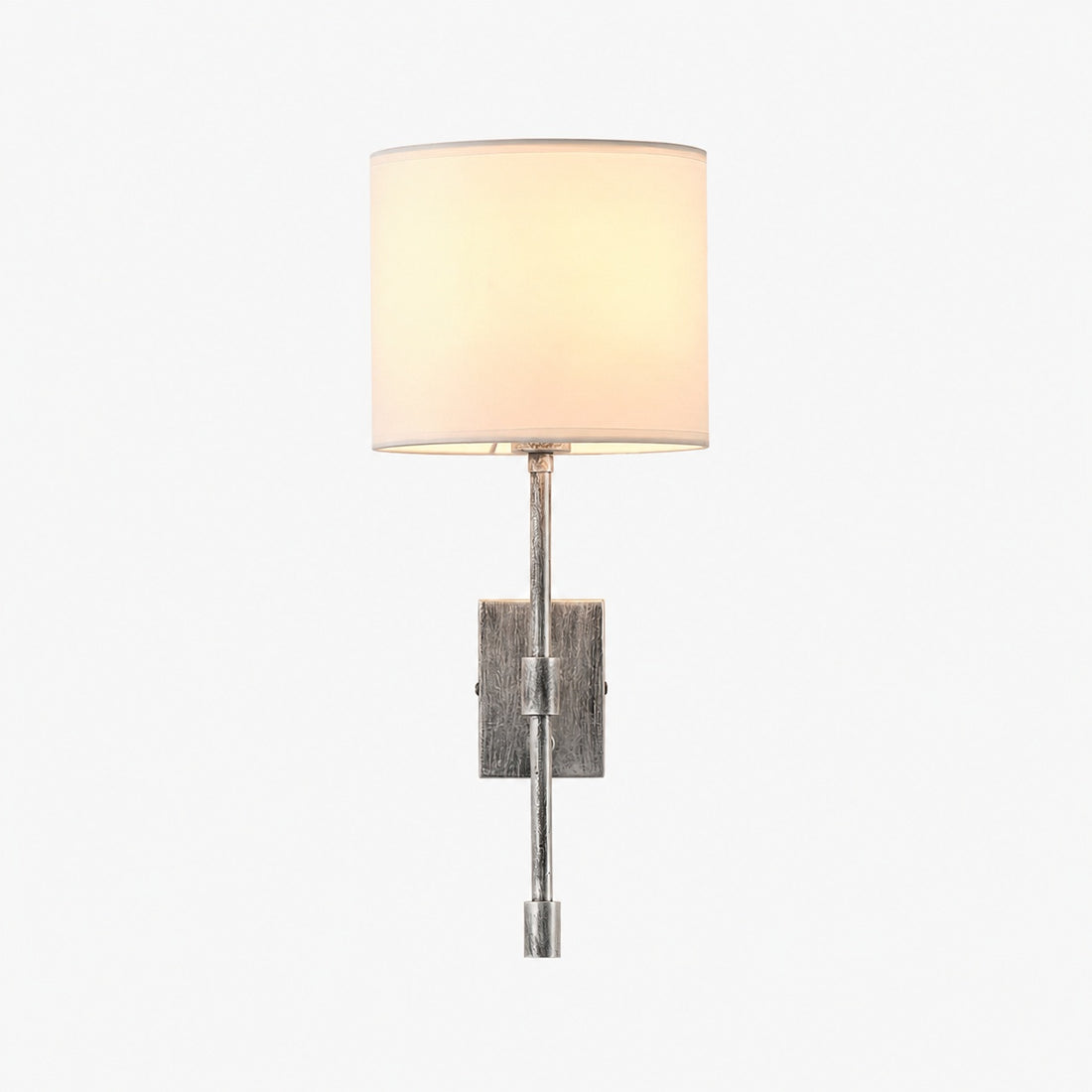 Atticus Fabric Shade Wall Sconce - Modern Brass Wall Light for Bedroom and Hallway