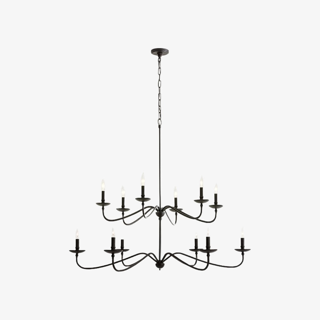 Reticula Modern Round Chandelier – Iron Frame with Open Circular Design for Dining or Entry