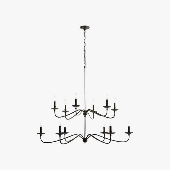 Reticula Modern Round Chandelier – Iron Frame with Open Circular Design for Dining or Entry