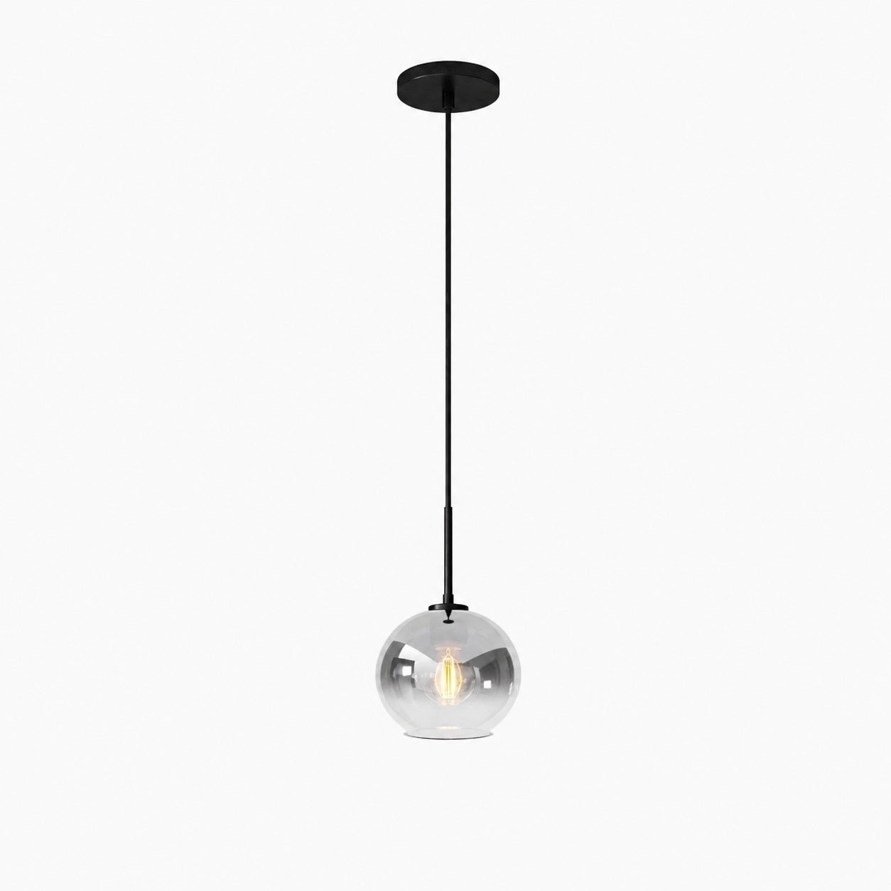 Selvion Sculptural Globe Pendant Light - Modern Glass Pendant Lamp - Sleek Design