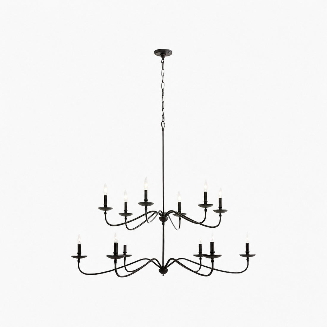 Reticula Modern Round Chandelier – Iron Frame with Open Circular Design for Dining or Entry