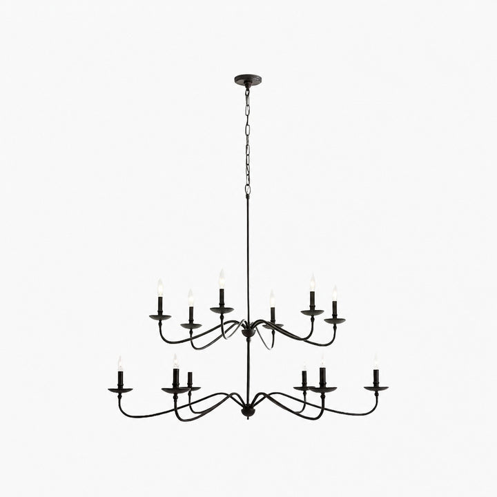 Reticula Modern Round Chandelier – Iron Frame with Open Circular Design for Dining or Entry
