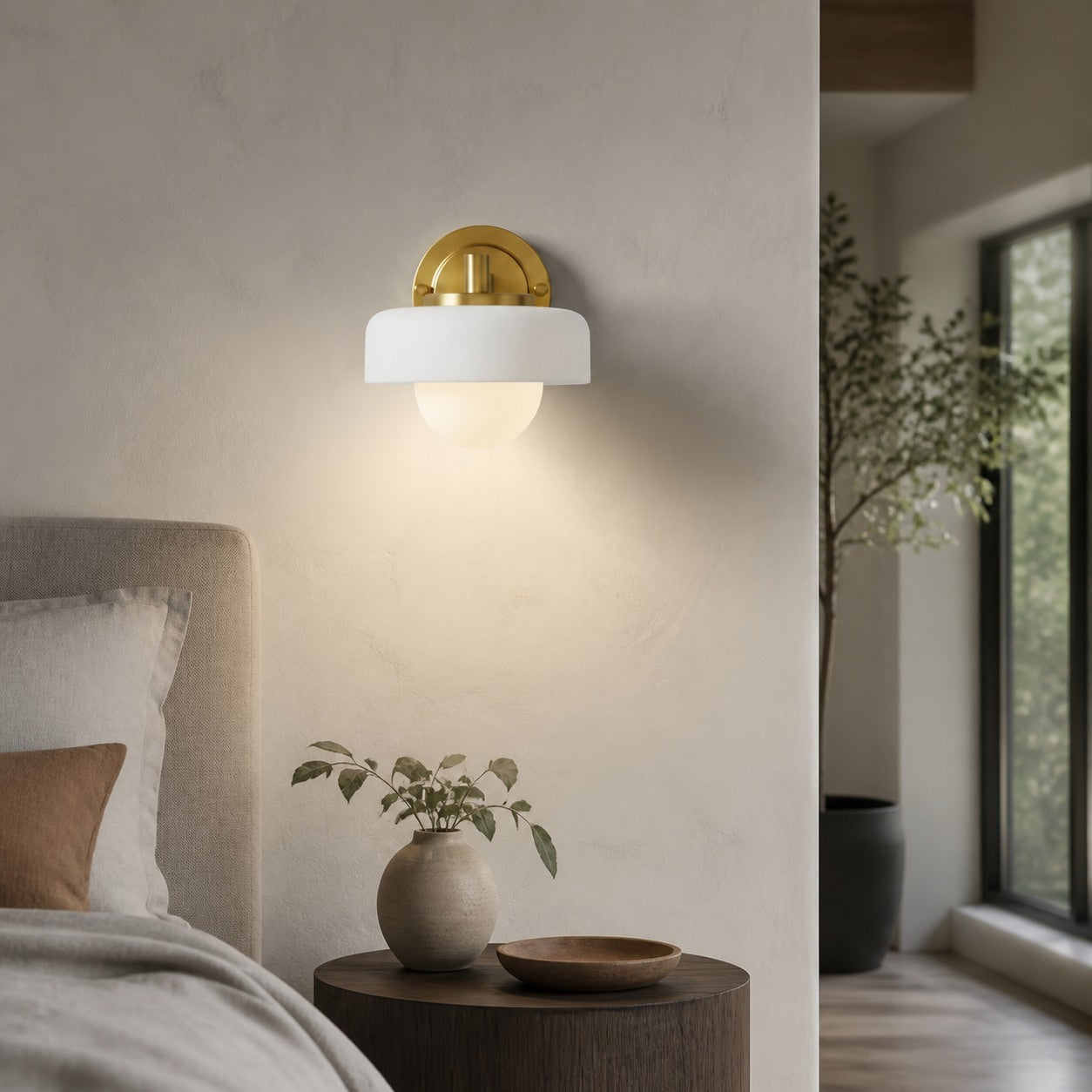 Zirvos Retro Globe Glass Wall Sconce – Elegant Brass-Inspired Shade Wall Light for Corridor