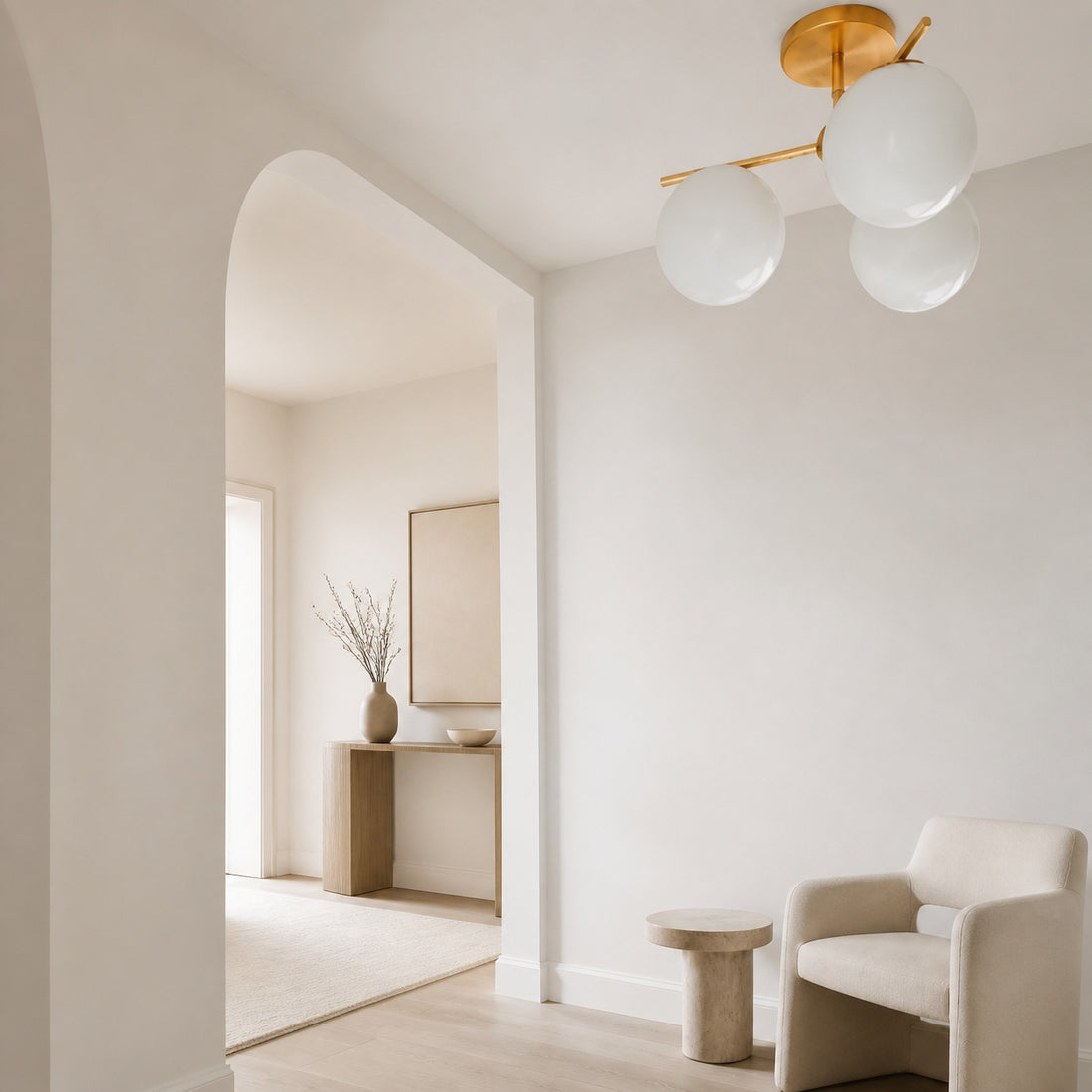 Alessora Brass Milk Glass Chandeliers- Great for Covered Outdoor Areas