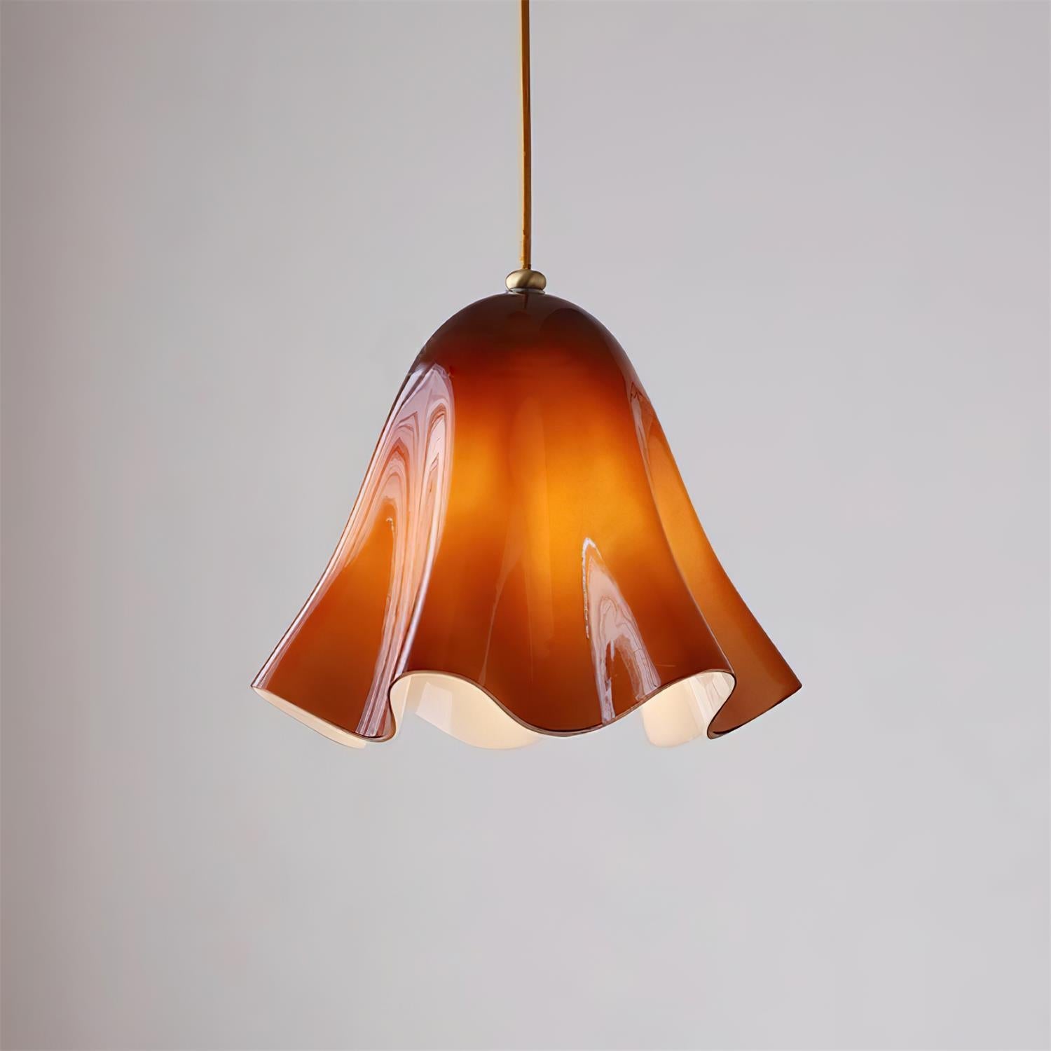 Bellina Artistic Glass Pendant Light - Modern Bloom Inspired Hanging Ceiling Lamp