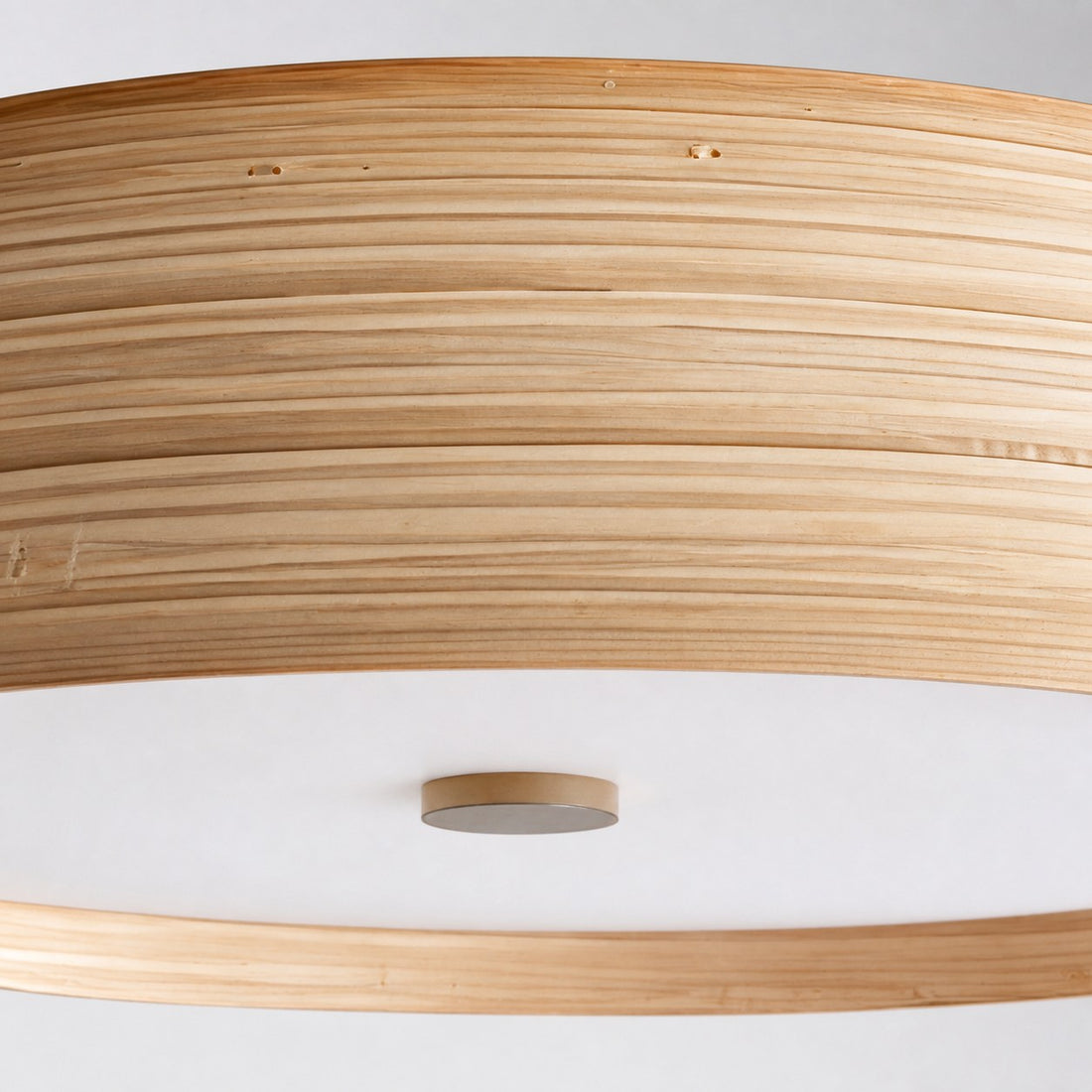 Bambori Japandi Style Bamboo Textured Ceiling Lamp - Natural Accent Light for Living Room