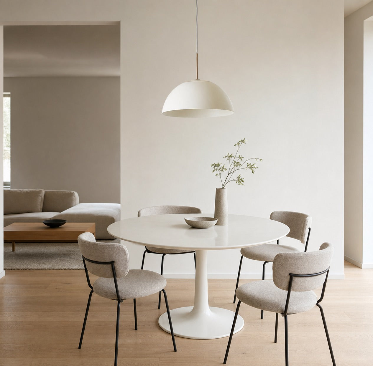 Parvion Modern Adjustable Sculptural Metal Pendant Light