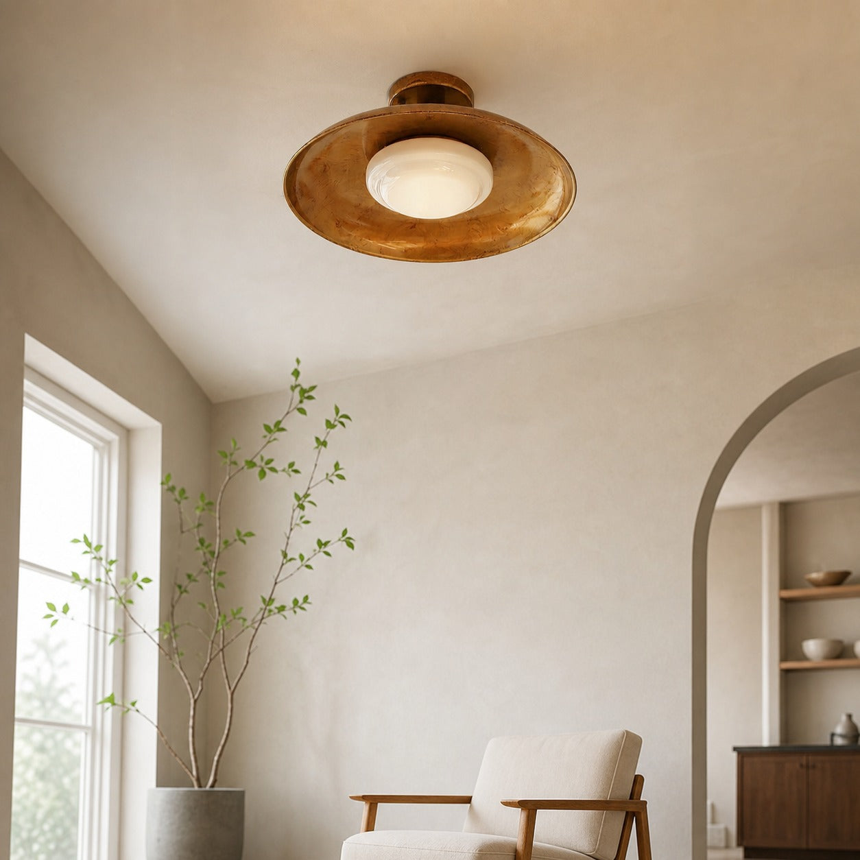 Pot-Lid Style Flat-Panel Ceiling Light