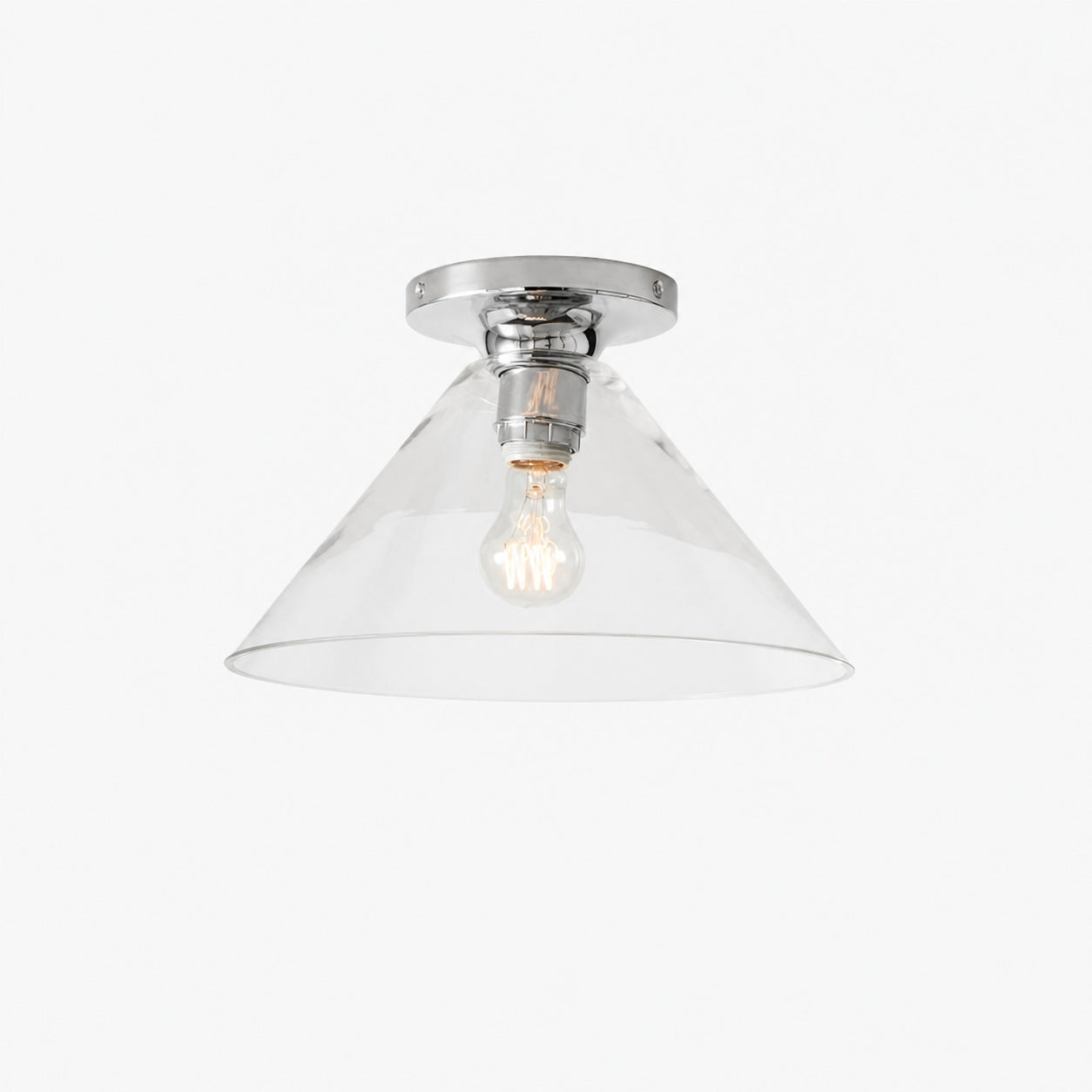 Conica Cone Flush Mount – Glass Ceiling Light for Modern Spaces
