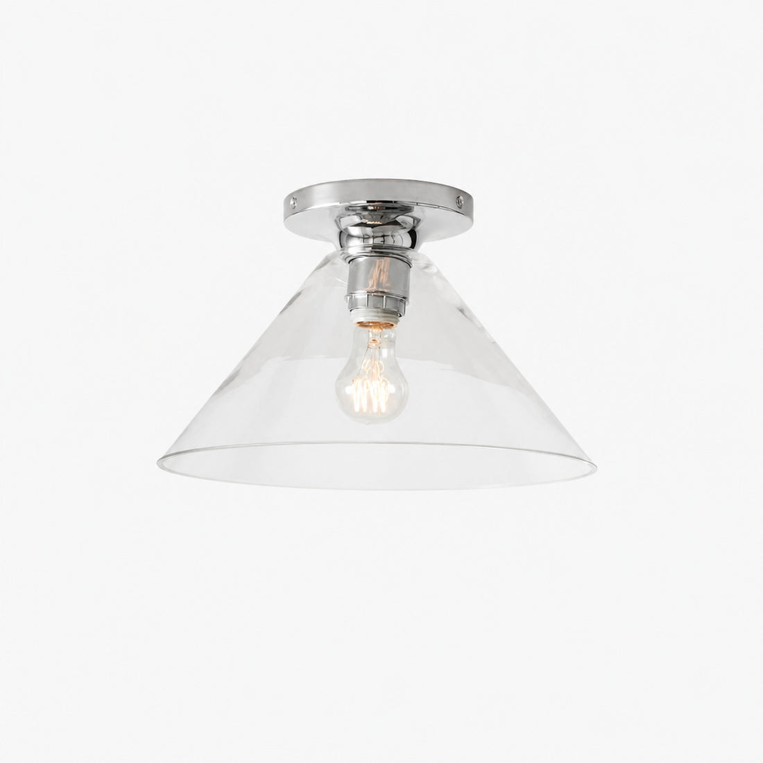 Conica Cone Flush Mount – Glass Ceiling Light for Modern Spaces