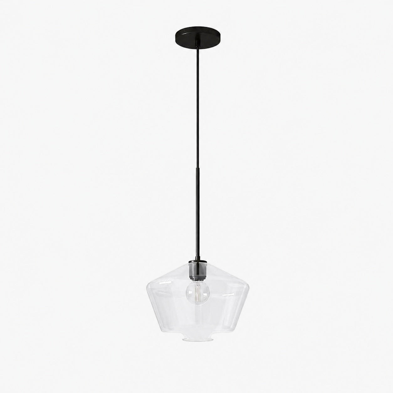Merin Transparent Glass Sculpture Geometric Chandelier