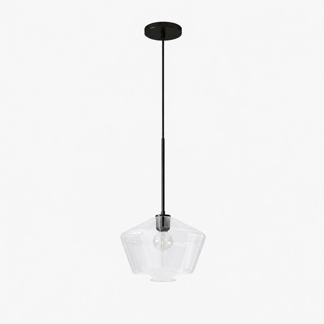 Merin Transparent Glass Sculpture Geometric Chandelier