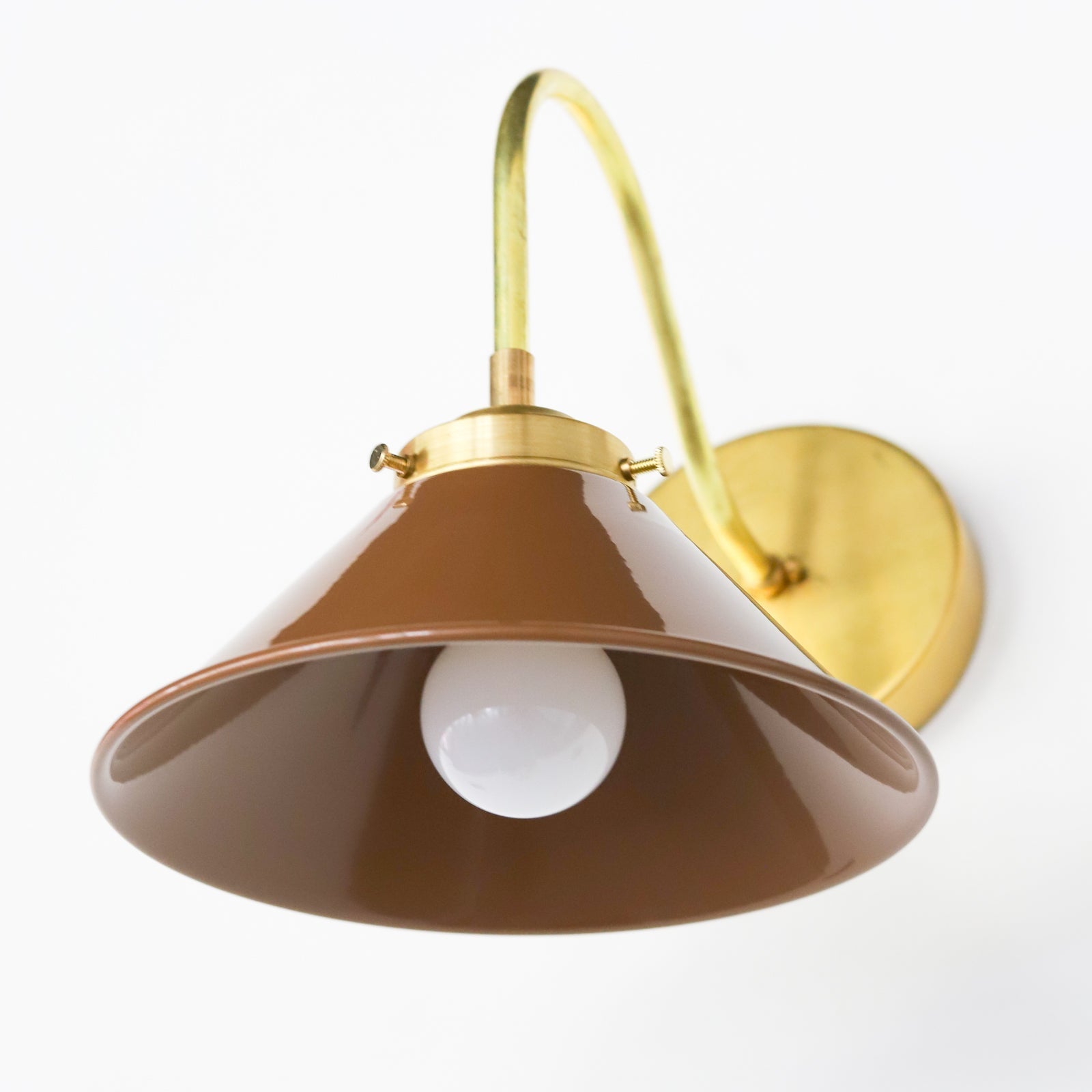 Curved Arm Wall Sconce - Accent Lighting For Bedroom & Hallway