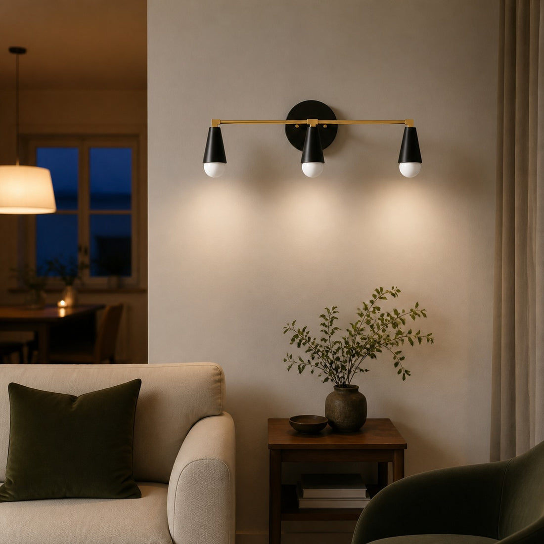 Pyralis Cone 3 Light Vanity Light - Modern Sconce