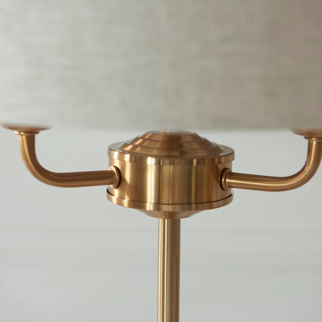 Tela 1‑Light and 3‑Light Table Lamp – Modern Linen & Metal for Bedside or Living Room