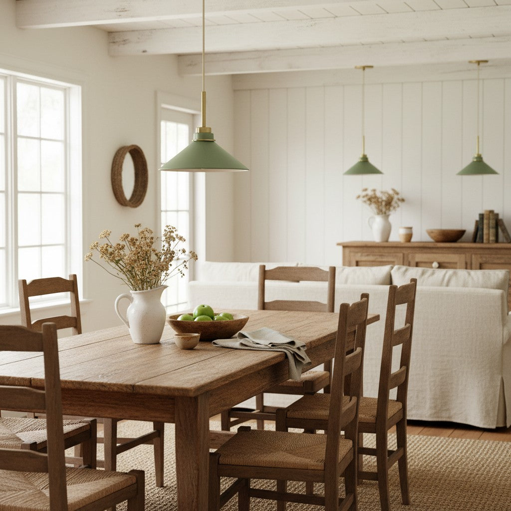 Aurenza Modern Farmhouse Pendant Light - Adjustable Shade for Warm Ambiance