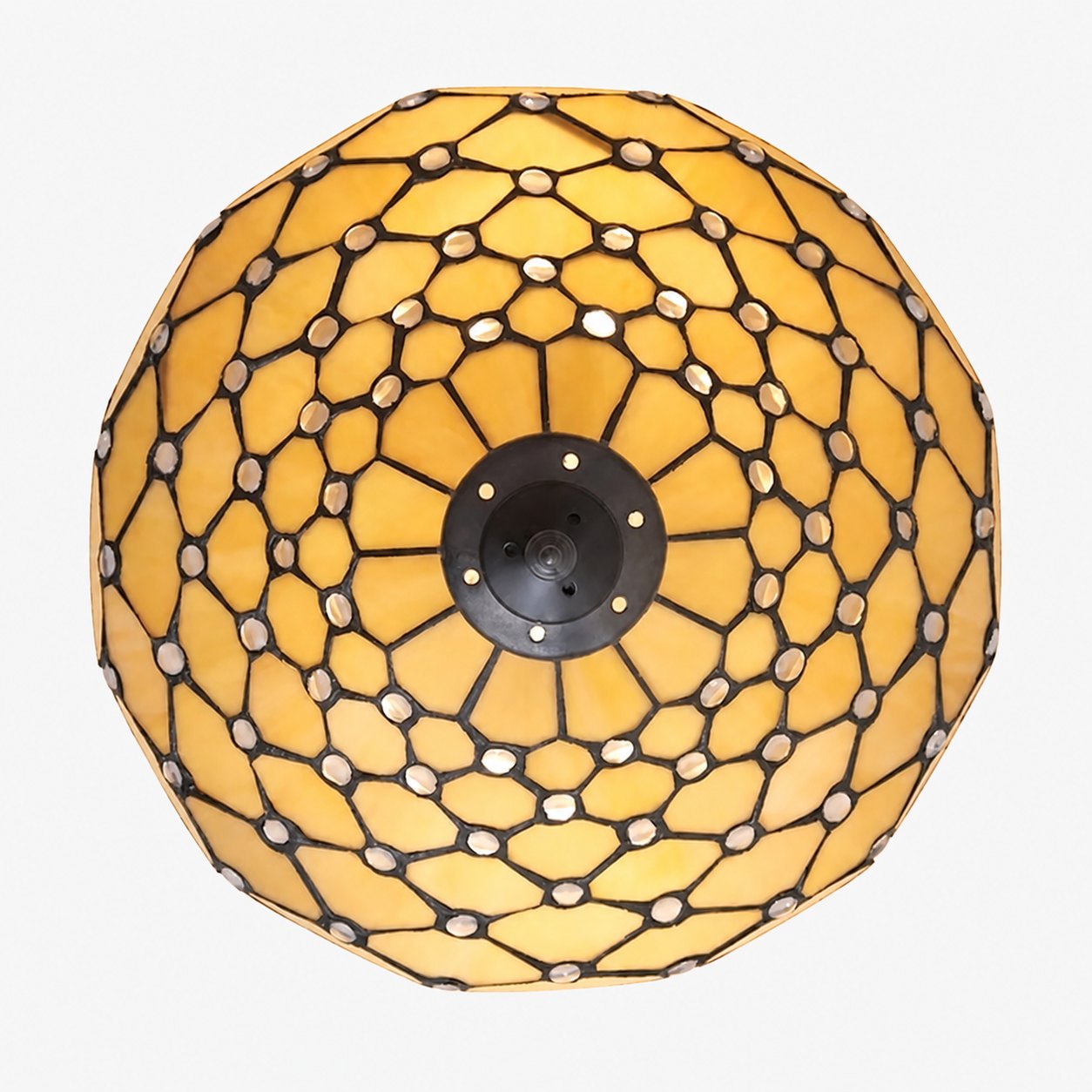 TF Pearl Handcrafted Tiffany Ceiling Light – Art Deco Stained Glass Light for Hallway or Living Room