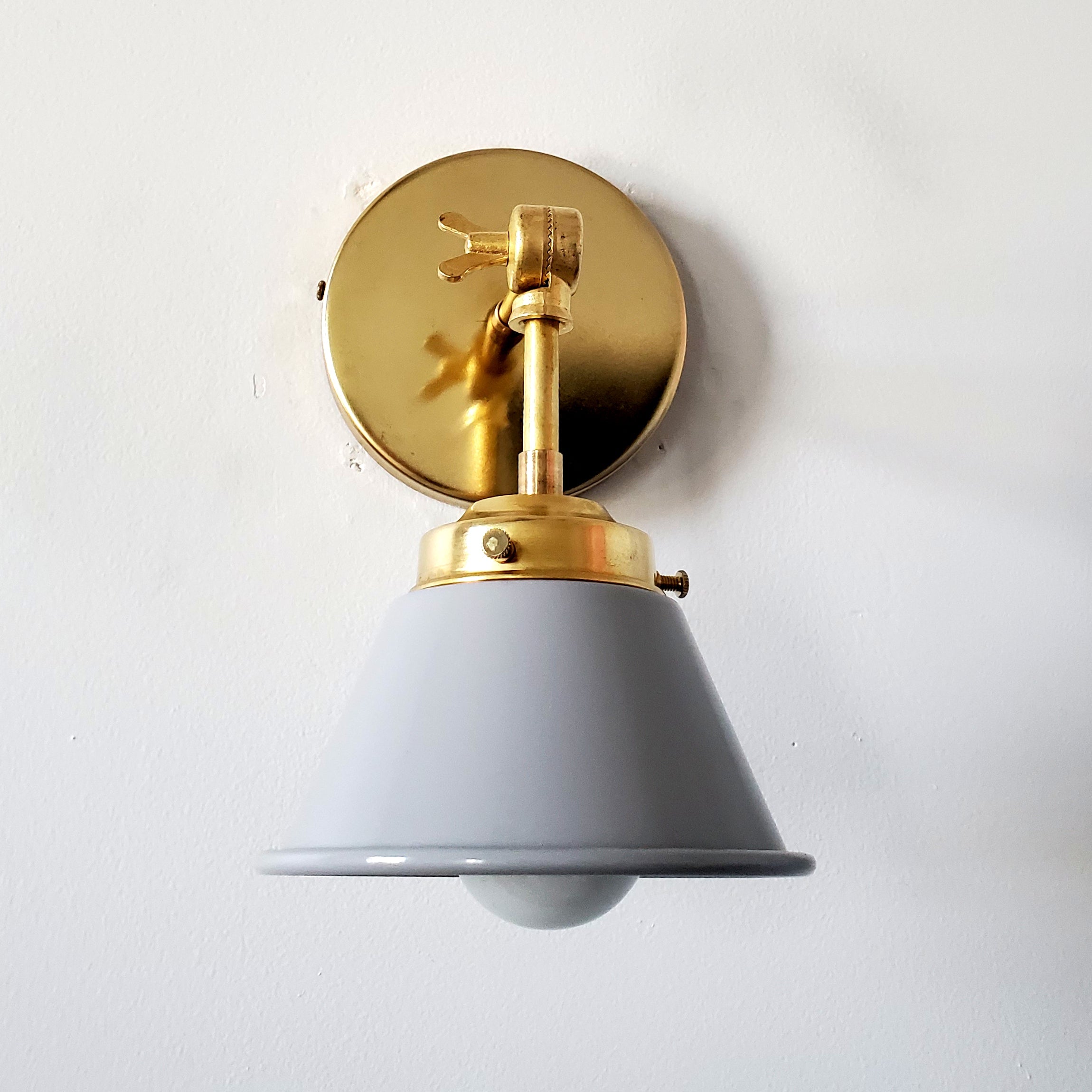 Modern Cone With Elegant Swivel Mechanism Brass Wall Lamp