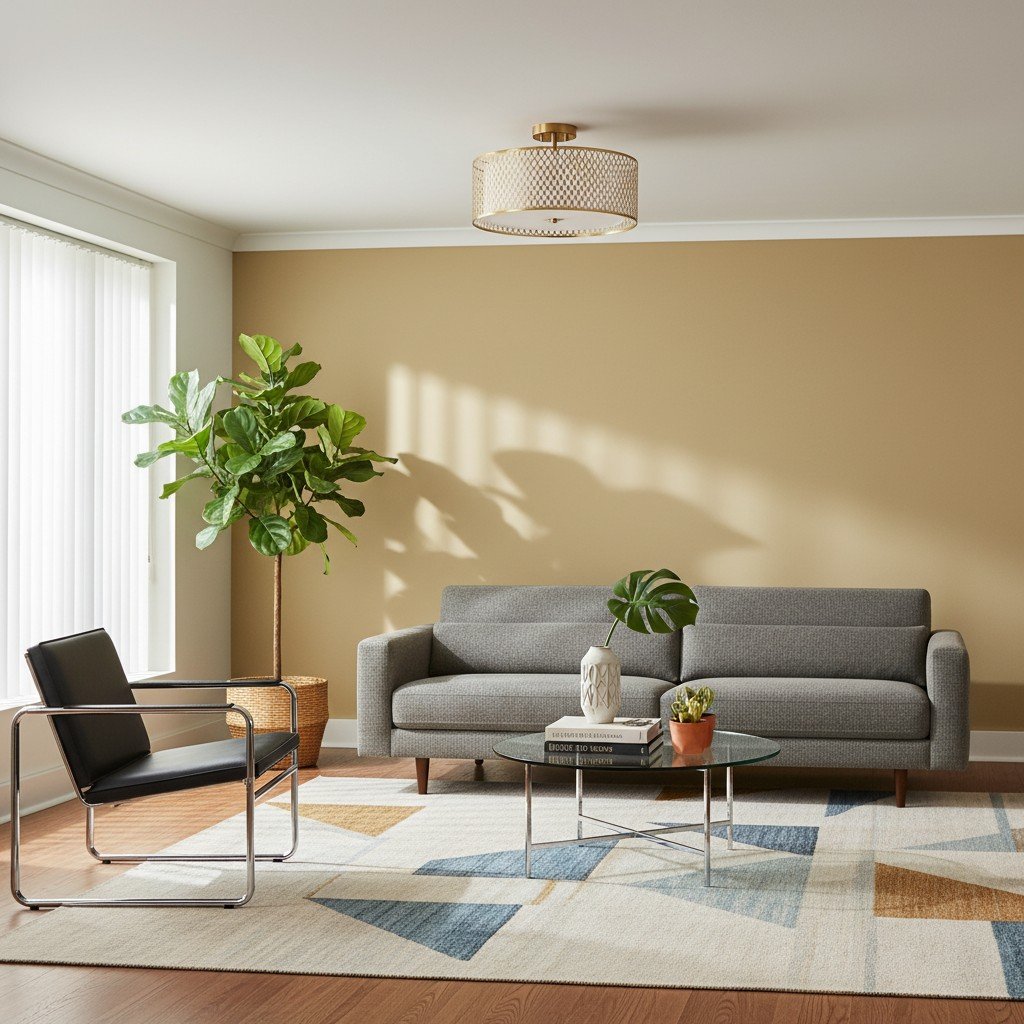 Liorin Geometric Mesh 3‑Light Flush Ceiling Light - Mesh Metal Frosted Glass Lamp for Living Room or Hallway