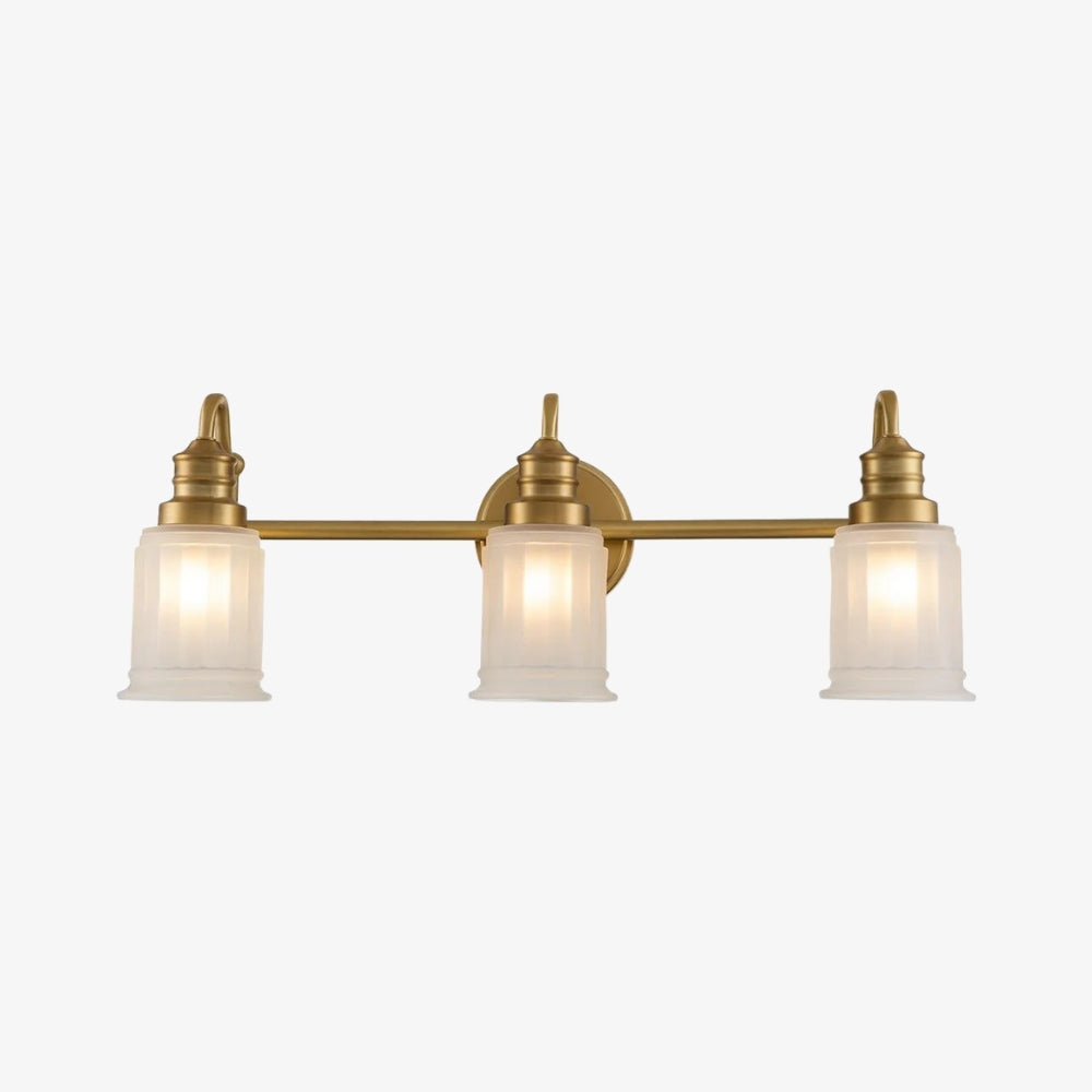 Lirra Bathroom Metal Wall Lamp with Glass Shade - Damp Rated Wall Sconce