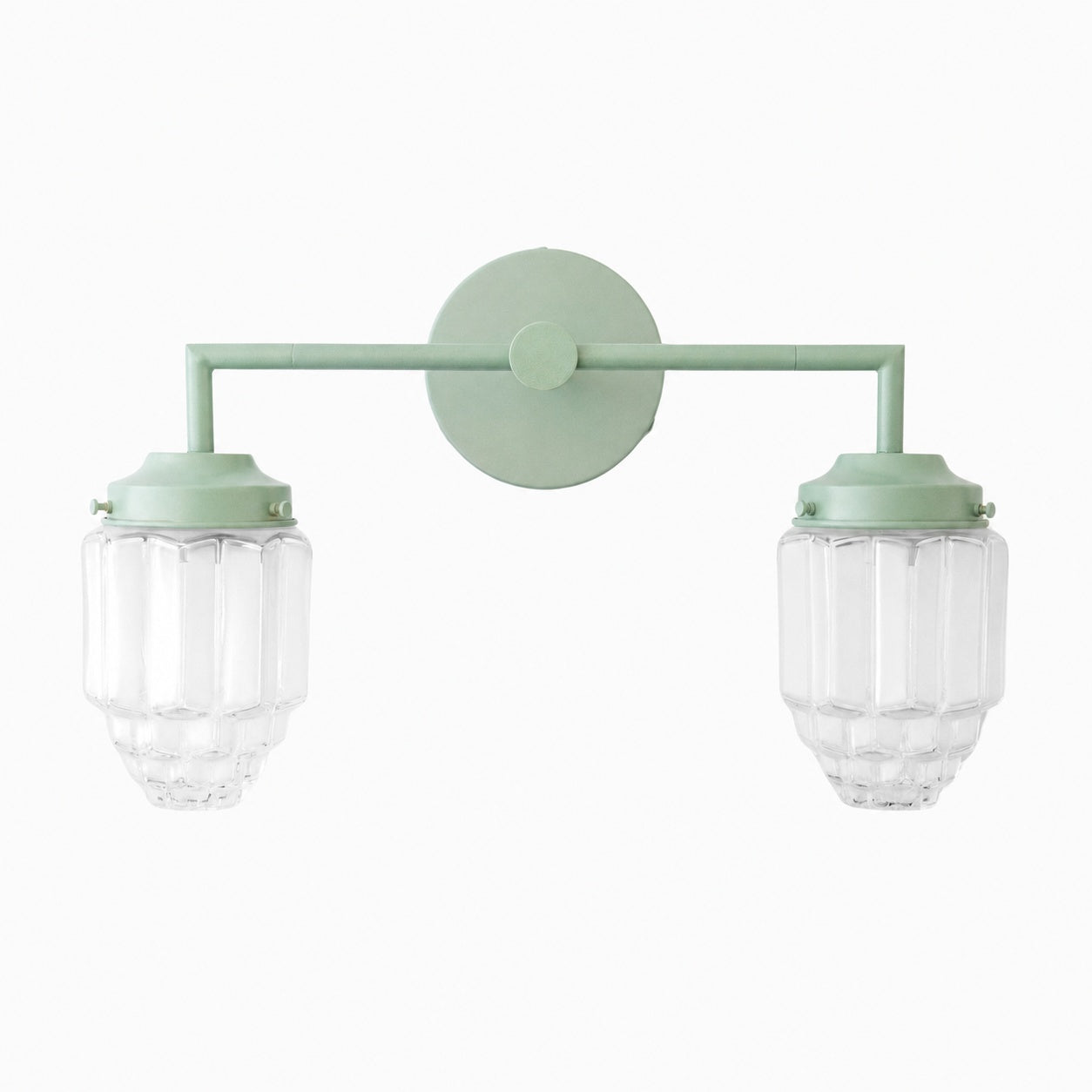 Tierlux Glass Art Deco Vanity Light - Colorful Skyscraper Globe Wall Fixture