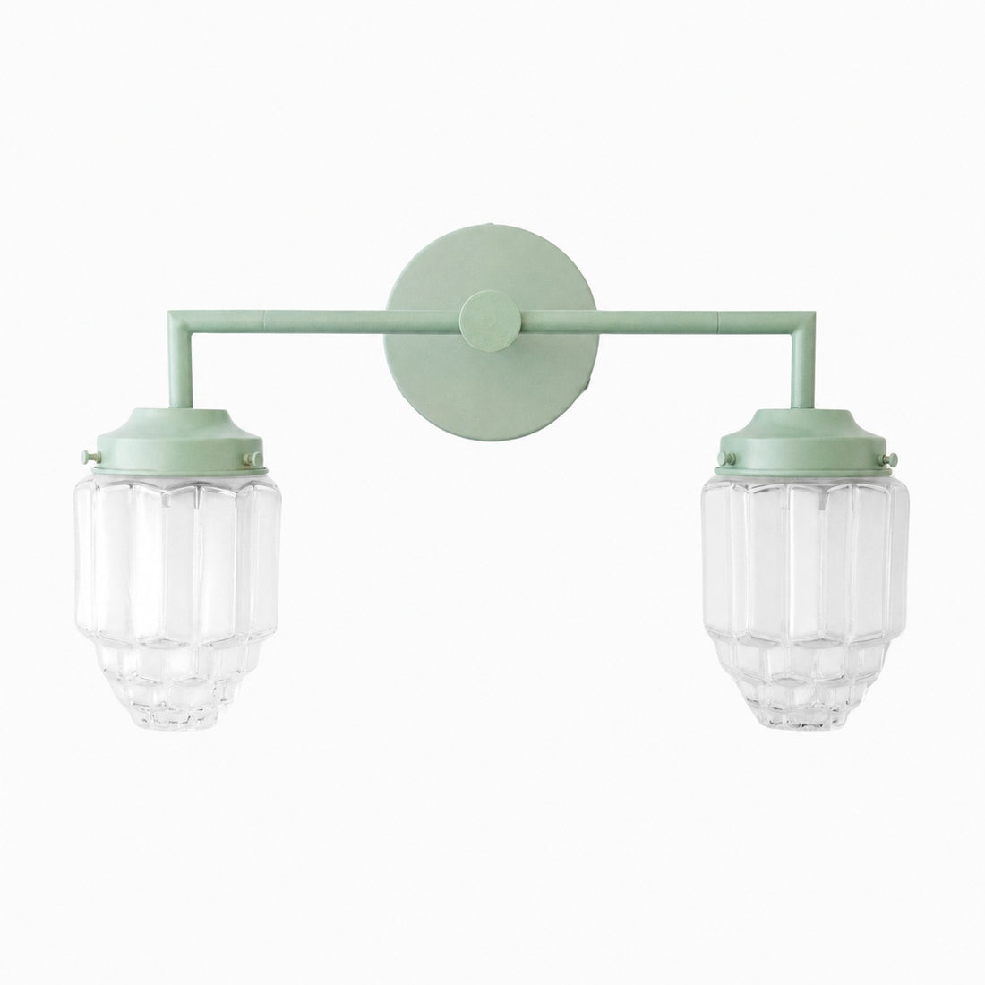 Tierlux Glass Art Deco Vanity Light - Colorful Skyscraper Globe Wall Fixture
