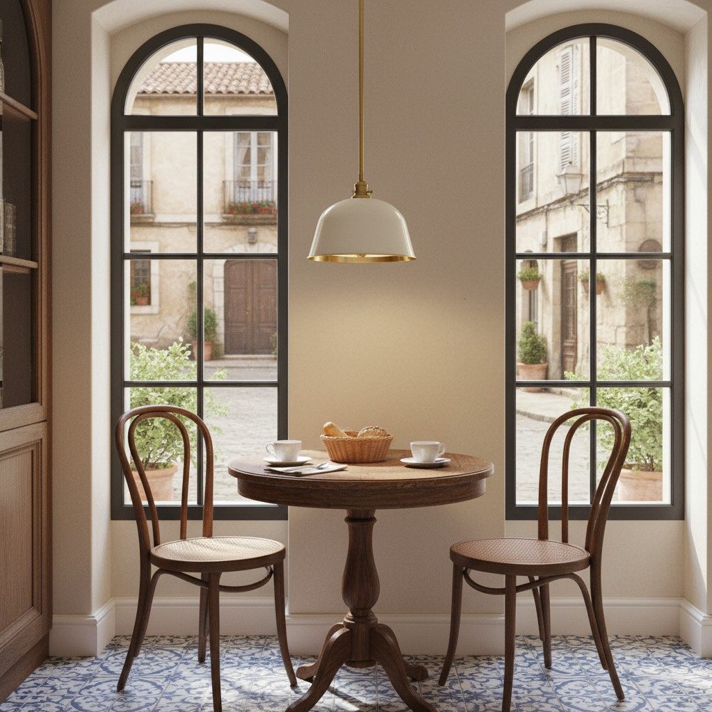 Lirra Metal Dome Pendant Light – Industrial Silhouette Lamp for Kitchens