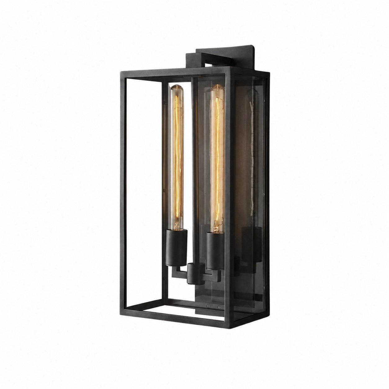Classic Beckman Vintage Wall Sconce - Steel & Glass Linear Design