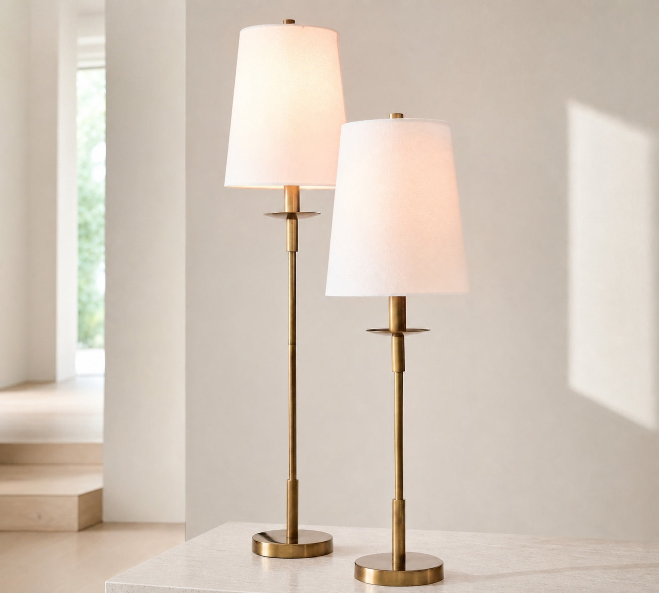 Rowan Modern Iron Table Lamp - Industrial Farmhouse Linen Bedside Reading Light