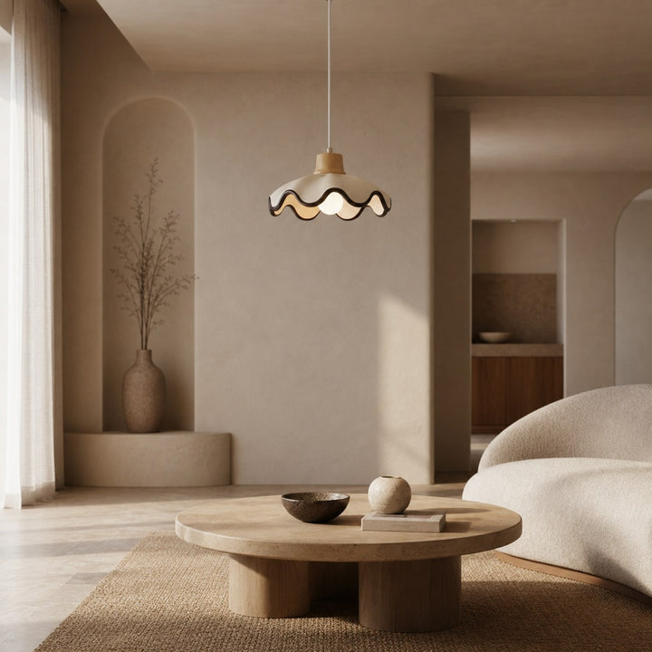 Moliro Scalloped Pendant Light - Modern Wavy Lighting for Dining Room