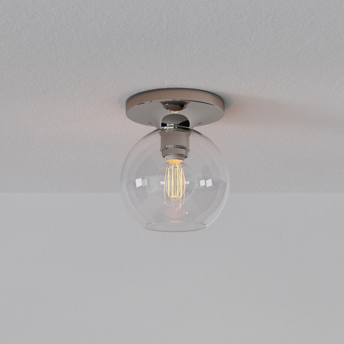 Selvion Modern Globe Pendant Light - Damp-Rated Bathroom Lighting - Luxe Glass Shade