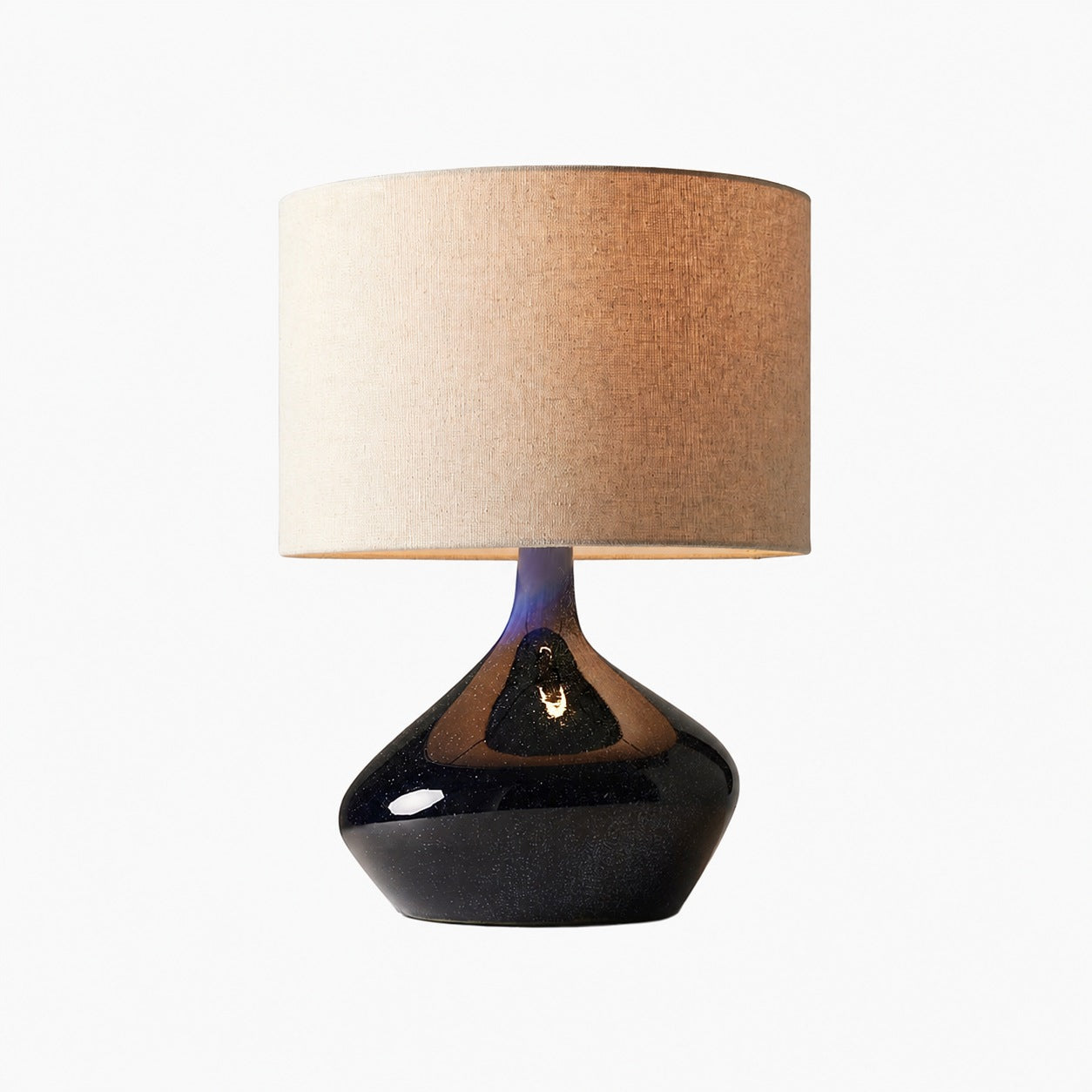 Lumo Modern Asymmetrical Table Lamp - Artistic Ceramic Body Ambient Lighting for Contemporary Home and Office